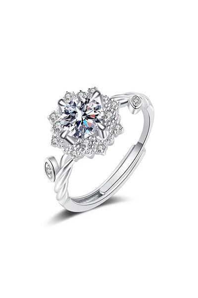 OEM Inel floare cu diamant moissanit 1 karat