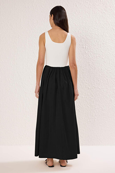 Trendyol Collection Black Color Block Maxi Woven Dress Twoss25El00867