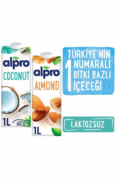 Alpro 2’li Mix Set – Badem Sütü & Hindistan Cevizi Sütü 2x1lt