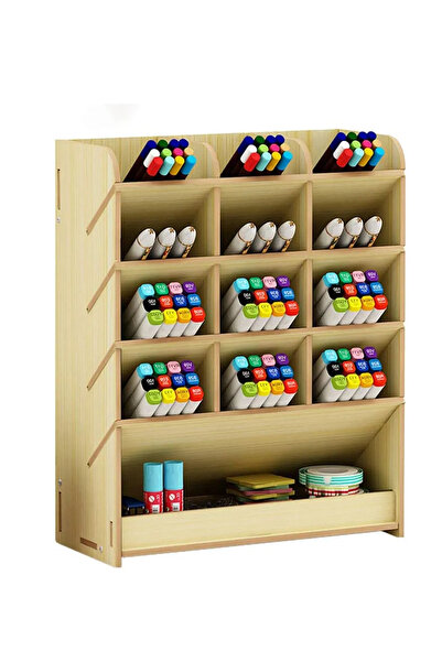 woodsia Mirage Masaüstü Kalemlik Organizer Ofis Düzenleyici Hediyelik Kalemlik (akçaağaç)