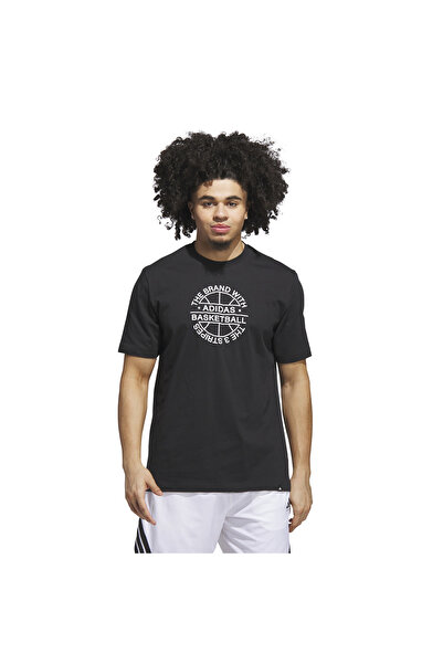 adidas Γραφικό μπλουζάκι με σήμα μπάσκετ
