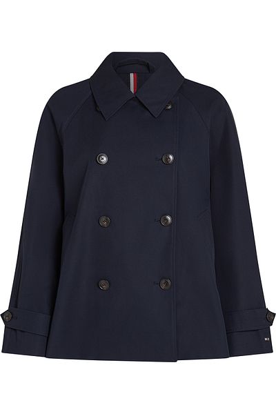 Tommy Hilfiger KRÁTKÝ BAVLNĚNÝ TRENČKOVÝ KABÁT