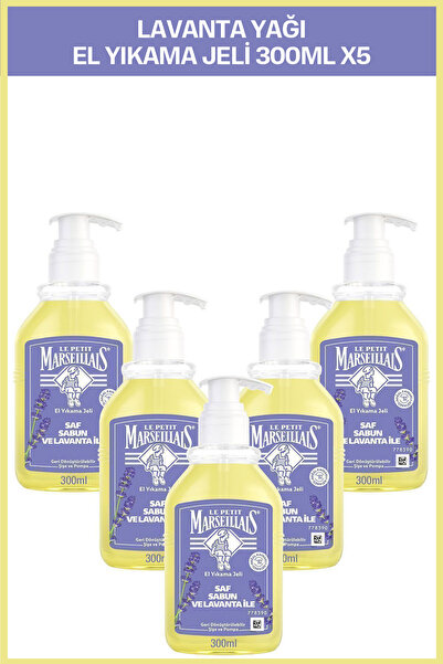 Le Petit Marseillais Saf Sıvı Sabun Lavanta Yağı 300 ml X5 Avantajlı Paket