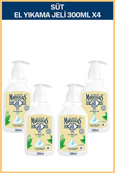 Le Petit Marseillais Nemlendirici Sıvı Sabun Süt 300 ml X4 Ekonomik Paket