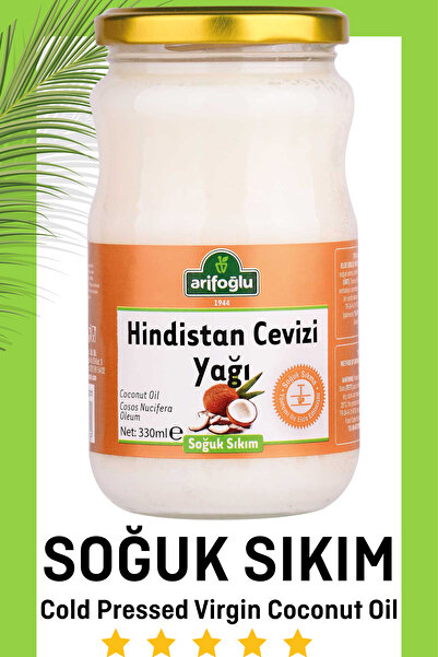 Arifoğlu Hindistan Cevizi Yağı | 330 ml Arifoğlu | Soğuk Sıkım | Cold Pressed Virgin Coconut Oil