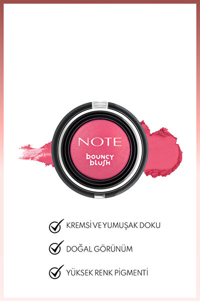 NOTE Bouncy Blush Yumuşak Kremsi Allık - 01 Paradise