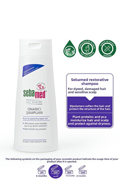Sebamed Anti-Dandruff Shampoo 400ml and Special Repair Shampoo for Damaged Hair 200ml Set