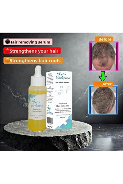 Purexpose مصل أصفر يساعد على إزالة الشعر - شعر لامع وقوي يغذي ويقوي قطعة واحدة