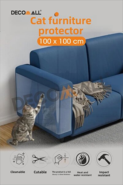 senavia farkınızı yansıtın SS 100 × 100 سم مقعد القطط حامي خدش لاصق شفاف للأث...