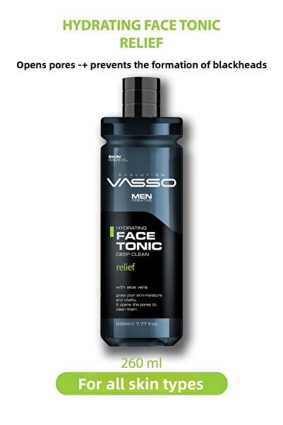 Vasso Men Pore ​​Clearing Facial Cleansing Tonic - Face Tonic 260 ml