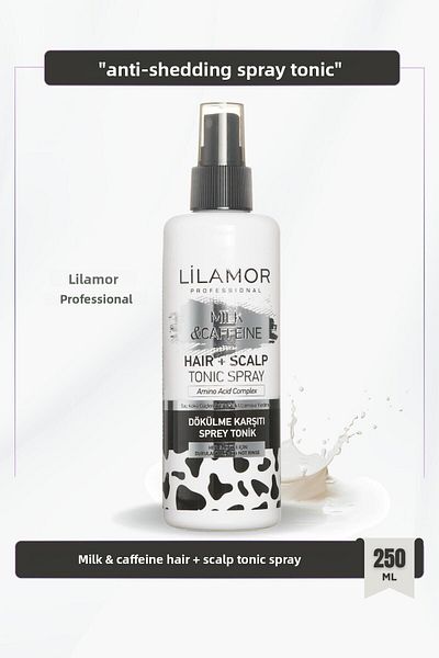 Lilamor Milk Caffeine Anti Hair Loss Tonic 250ml Amino Acid Complex