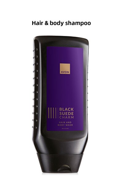 AVON Black Suede Charm Men's Hair and Body Shampoo 250 Ml.