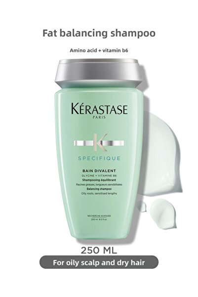 Kerastase Specifique Bain Divalent Oil Balancing Shampoo for Oily and Dry Hai...