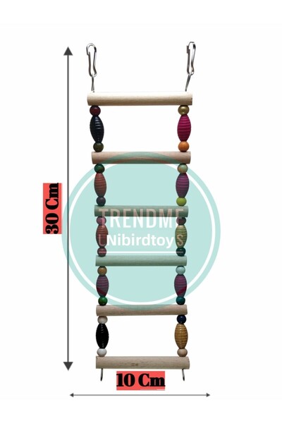 UniqBirdToys Trendme Wooden Beaded Bird Ladder