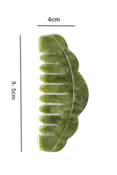 Fulia Jade Stone Gua Sha Natural Stone Comb and Massage Tool