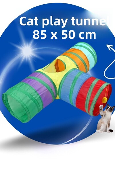 ALÇİN نفق لعب للقطط مقاس 85 × 50 سم