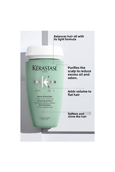 Kerastase 250 Ml Divalent Oil and Fouling Balancing Cleansing Shampoo - Specifique Bain