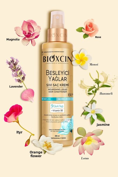 Bioxcin Nourishing Oils Liquid Conditioner 200 ml - Intensive Care for Dry and Damaged Hair