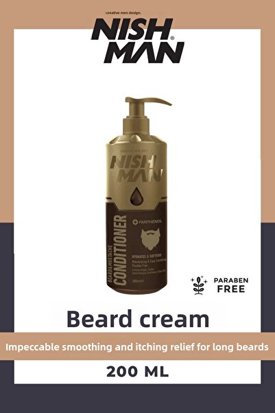 NISHMAN كريم العناية باللحية 200 مل - تخفيف الحكة والتنعيم
