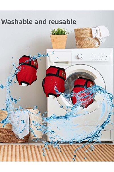 salya store Red Dog Menstrual Panties, Female Dog Pee Diaper