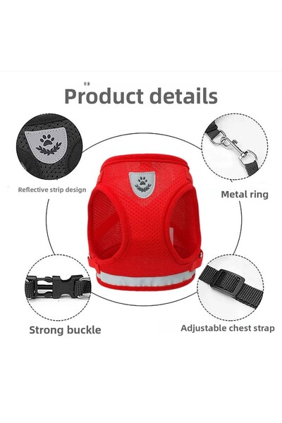 FloriaShopping Breathable Reflective Body Collar for Dogs and Cats