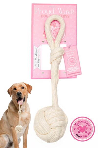 Proud Wave Dog Toy Traction Training String Teeth Scratching String Single White