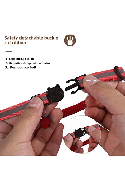 TEKNETSTORE Airtag Compatible - Cat and Dog Locking Safety Apparatus, Bell Collar Gps