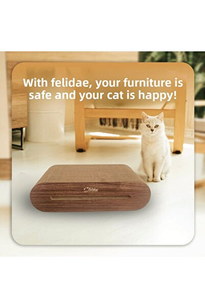 Felidae Corrugated Cardboard Cat Scratching Sofa - Oval Scratcher / (45X12.5X...