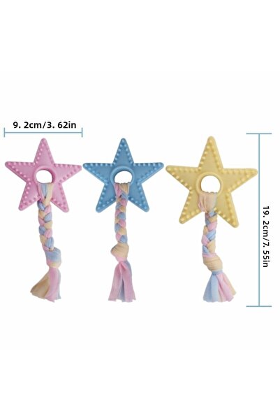 Mixpet Rope Knotted Rubber Star Dog Toy 9.2 cm