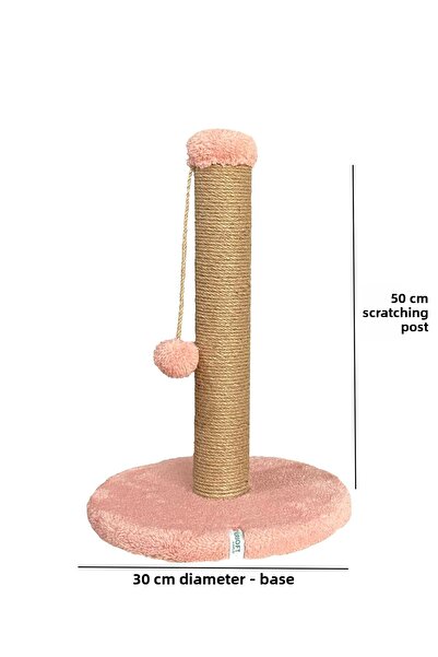 Nursoft 52 cm Cat Scratching Post - Round and Pompom Cat Scratching Post