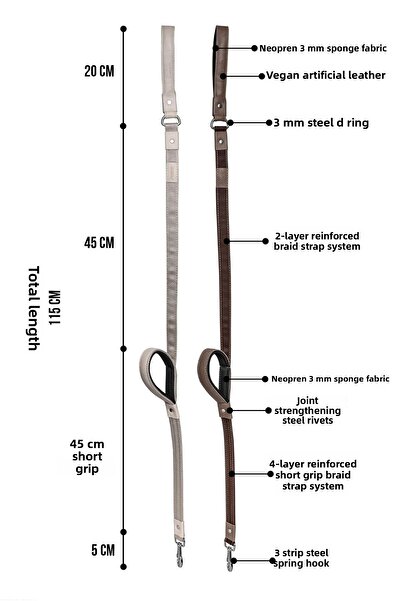 pasiole Dog Collar, Dog Leather Walking Collar, Sturdy Dog Walking Strap - Stella