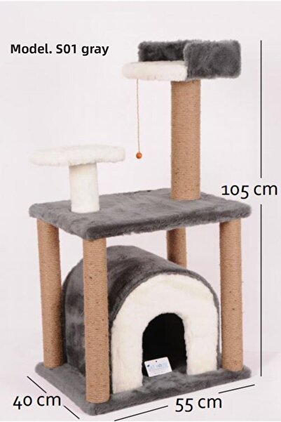 Cathause Pink Scratching Cat House 105x60x40 cm