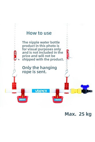 Vixpet 2.5 Meter Chicken Drinker and Feeder Hanger - Practical Kit 10 Pieces