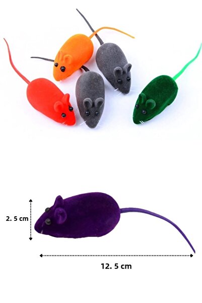Buffer ®   2-Piece Pet Training Cute Elastic Cat Mouse Catch Interactive Voice Training Toy