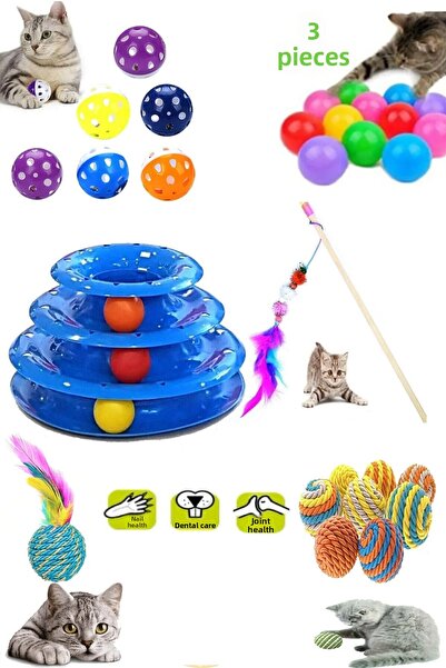 Generic Brand 8-Piece Set: Winding Ball, Colorful Ball, Play Ball, Cat Fishin...