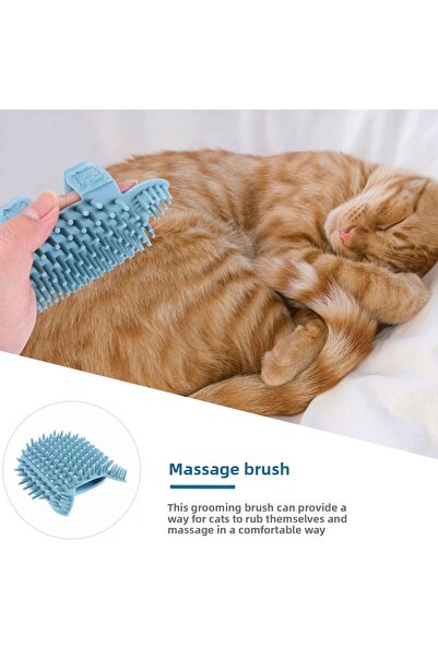 TEKNETSTORE Soft Silicone Cat Mint - Fixable, Scented Massage and Cleaning Bath Brush Toy