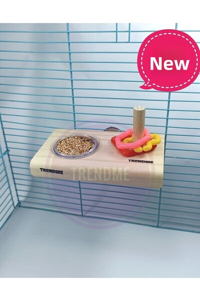 UniqBirdToys Trendme Natural Wooden Play Ring Bird Food Toy