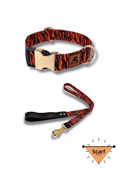 UTDpet طقم طوق ورقبة للكلاب من ماركة Tiger - هدية وشاح