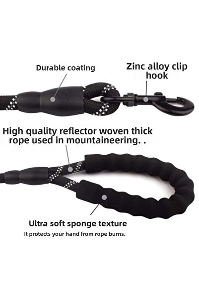 AYACO 130 cm Reflective Long Medium and Large Dog Leash Rope