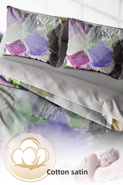 PerlaSera Τρισδιάστατο Προσαρμοσμένο Σχέδιο - Σετ Παπλωματοθήκη Διπλό, Πυκνό Βαμβακερό Σατέν, Μοντέρνο Πινέλο