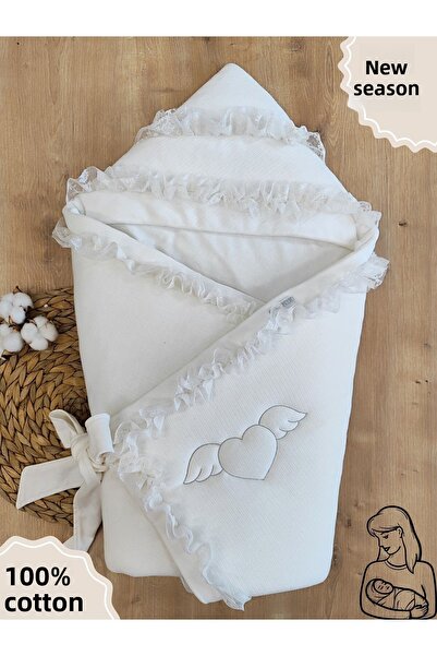 Tomuycuk Baby Blanket Outer Swaddle Seasonal Baby Swaddle 100% Cotton Hospital Exit Newborn Gift