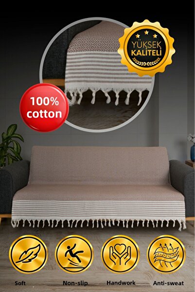 Akaystore غطاء أريكة وأريكة من القطن عالي الجودة - 180x210 سم