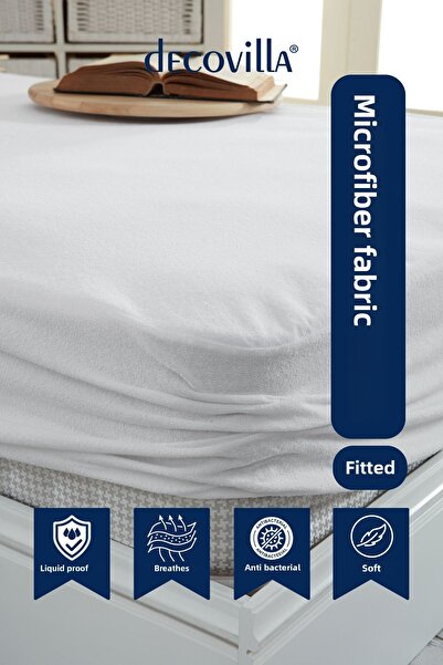 Decovilla Micro Fitted Full Edge vodeodolný chránič matraca Biela