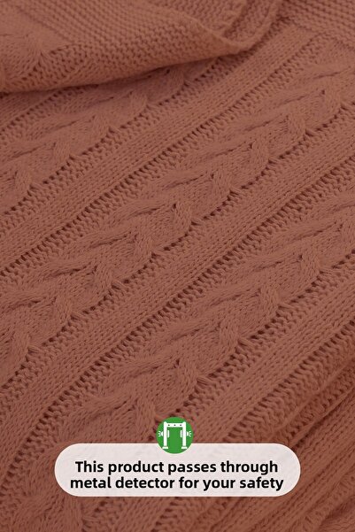 DALİSA Mathilda Knitted Soft Sofa Shawl, Lightweight Tv Blanket for Home Use