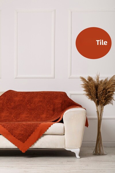 VELERDE HOME Vessel Tile Double Sided Sofa Bed Sofa Cover Shawl