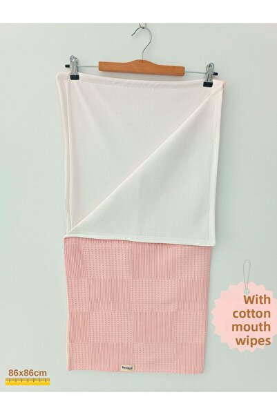 Tomuycuk 86x86cm Pink Baby Blanket for Boys and Girls - 100% Cotton, Natural Organic, Double Sided Sleeping Blanket