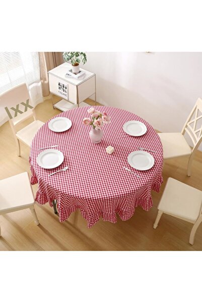 eyma home Pitikare ruffled round tablecloth