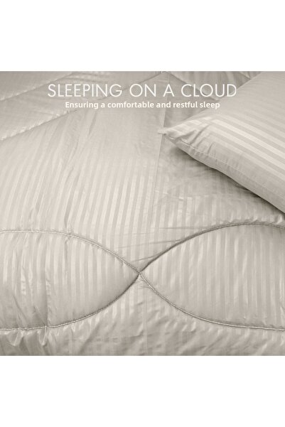 Hotel Linen Klub Stripe Comforter Set- Ultra Soft Brushed Microfiber Fabric, Soft Siliconized Fiber Filling