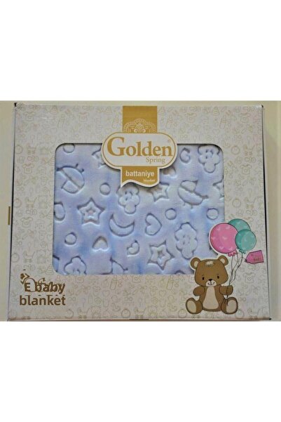 Golden بطانية بيبي بيبي بيبي ستار بيبي منقوشة مقاس 100 × 120 سم قطيفة
