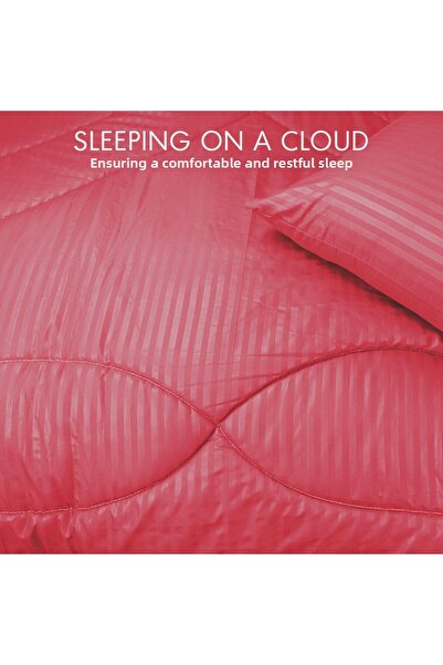 Hotel Linen Klub Stripe Comforter Set- Ultra Soft Brushed Microfiber Fabric, Soft Siliconized Fiber Filling